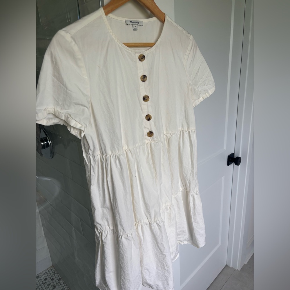 Madewell Ivory Button-Front Top